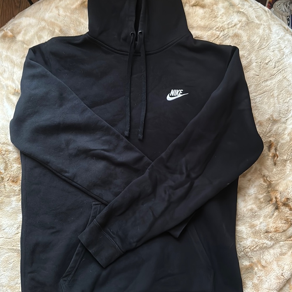 Nike Black Hoodie with White Logo